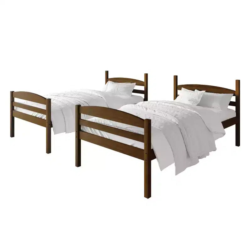 ChaletPosh Twin Over Twin Size Wooden Bunk Bed