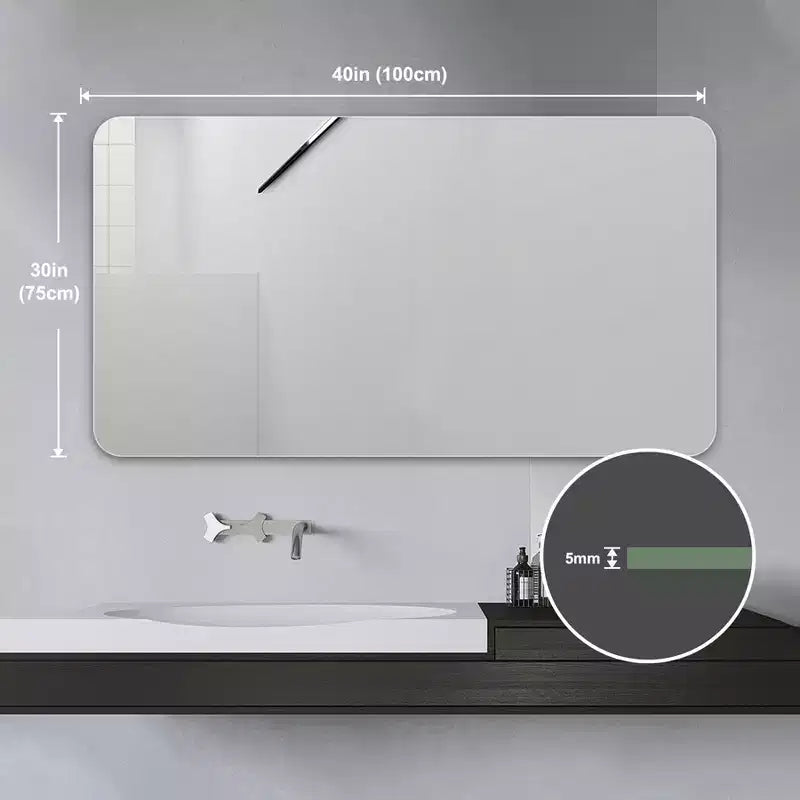 Bathroom Vanity Mirror: Wall-Mounted, Anti-Fog, Waterproof