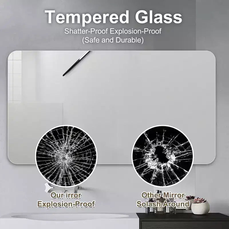 Bathroom Vanity Mirror: Wall-Mounted, Anti-Fog, Waterproof