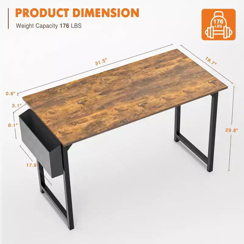 30 Inch Game Computer Desk with Storage, Home Office Modern Simple Style PC Table for Youth Student Adult