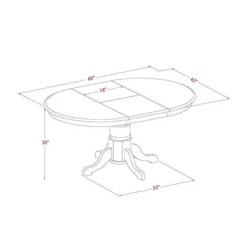 HomeStock Oval Table With 18 Butterfly leaf