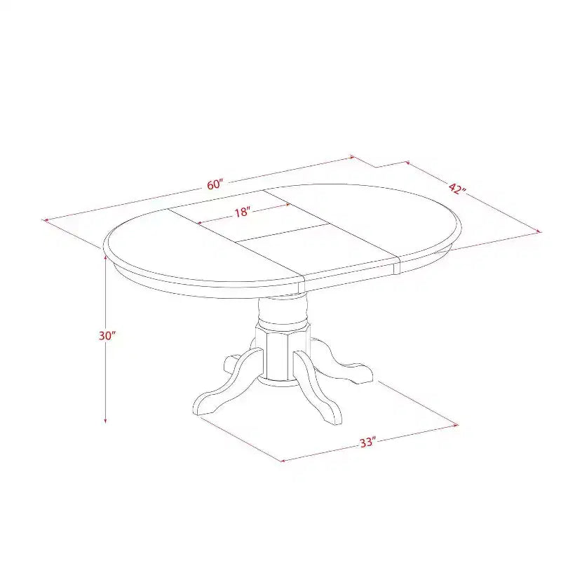 HomeStock Oval Table With 18 Butterfly leaf