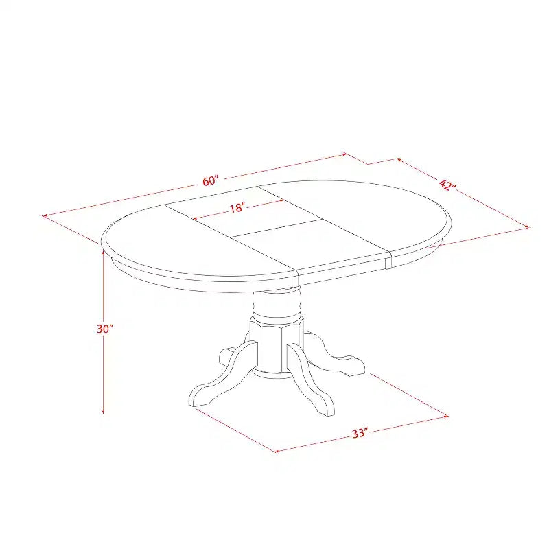 HomeStock Oval Table With 18 Butterfly leaf