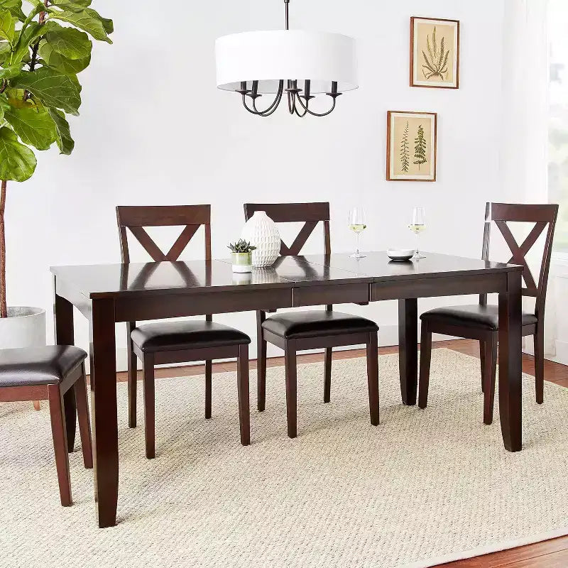 HomeStock Rectangular Dining Table 36x66 with butterfly leaf