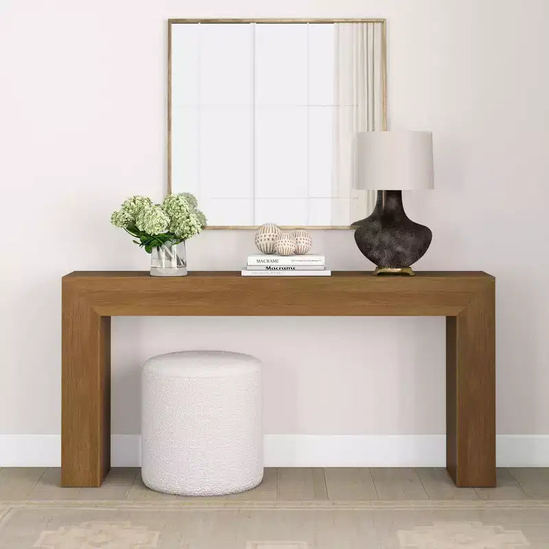 Plank+Beam Grand Console table, 66 Solid Wood Modern Sofa Table, Entryway Table for Hallway, Behind the Couch, Living Room, Foyer
