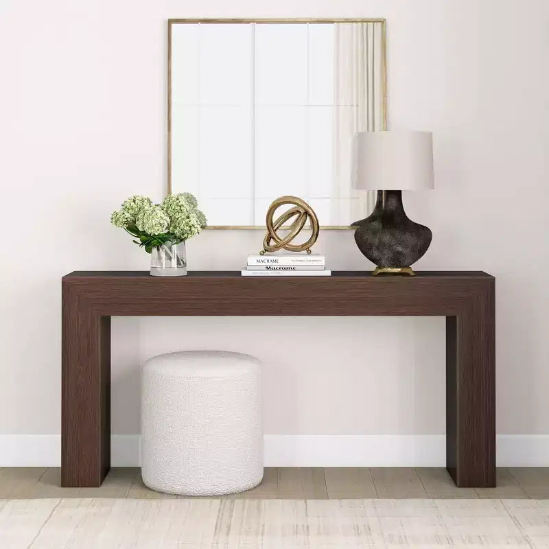 Plank+Beam Grand Console table, 66 Solid Wood Modern Sofa Table, Entryway Table for Hallway, Behind the Couch, Living Room, Foyer