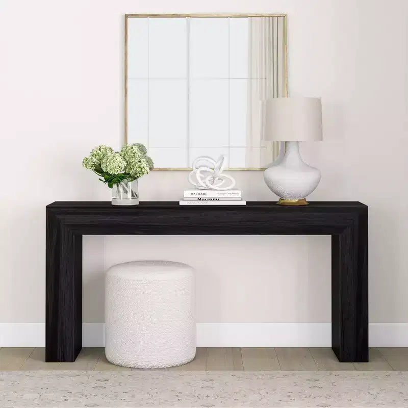 Plank+Beam Grand Console table, 66 Solid Wood Modern Sofa Table, Entryway Table for Hallway, Behind the Couch, Living Room, Foyer