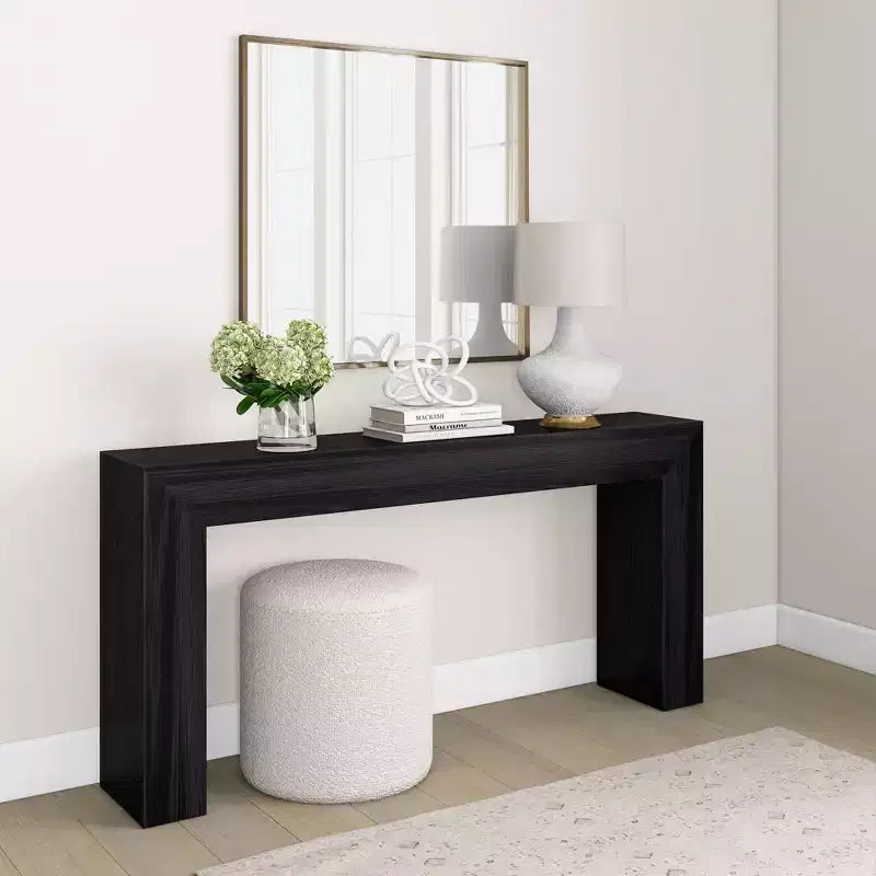 Plank+Beam Grand Console table, 66 Solid Wood Modern Sofa Table, Entryway Table for Hallway, Behind the Couch, Living Room, Foyer
