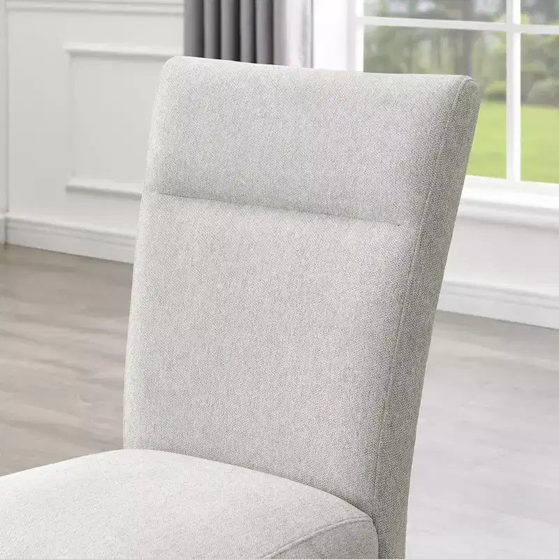 Roundhill Furniture Sorlen Modern Gray Upholstered Dining Chairs, Set of 2