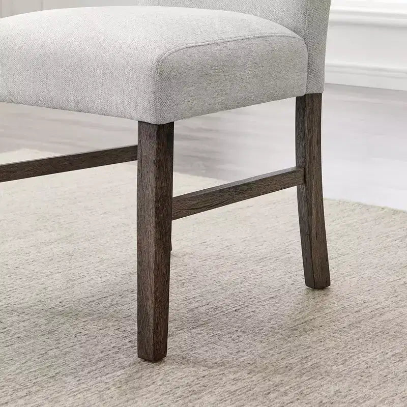 Roundhill Furniture Sorlen Modern Gray Upholstered Dining Chairs, Set of 2
