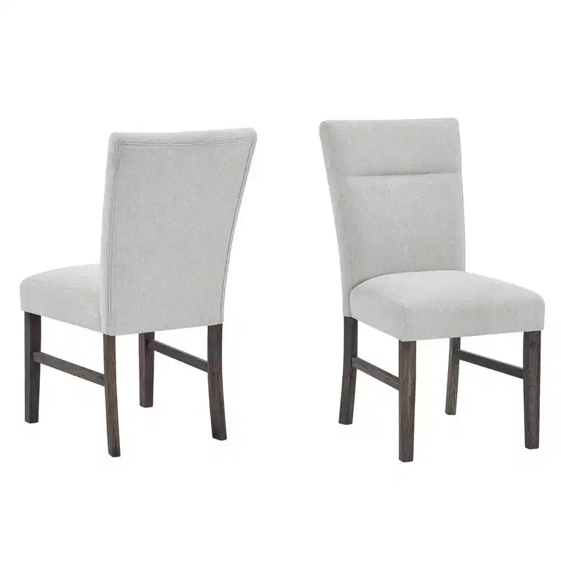 Roundhill Furniture Sorlen Modern Gray Upholstered Dining Chairs, Set of 2