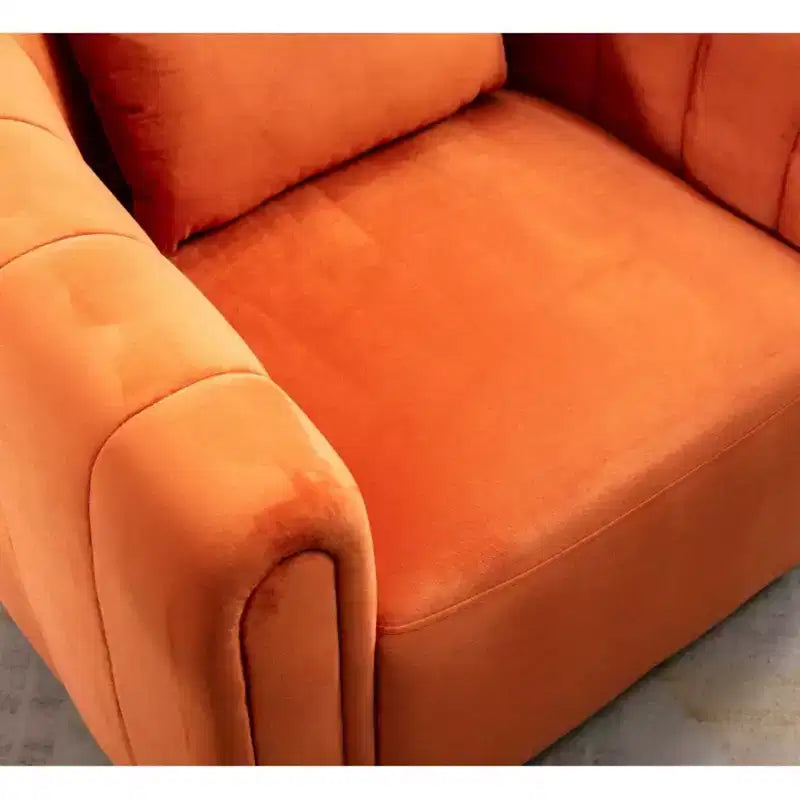 White Soft Velvet Arm Chair with Swivel Barrel Accent Chair with Pillow