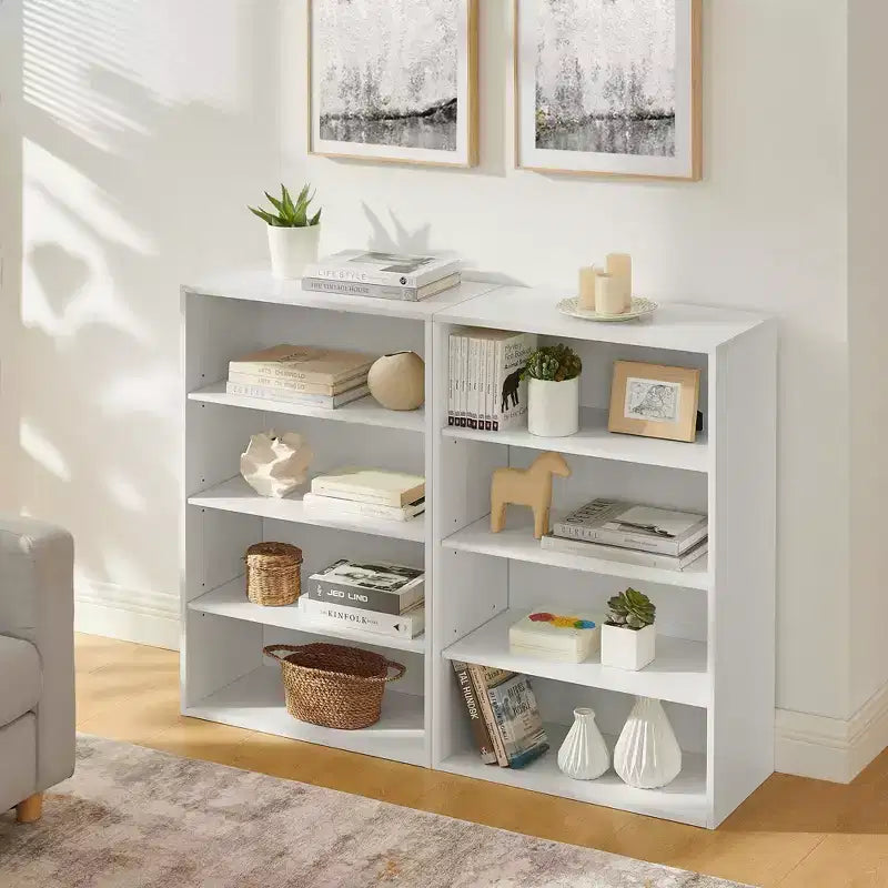 MAYEERTY 8-Layer Adjustable Shelf Bookcase, 2-in-1 Detachable Storage Cabinet for Home Office Living Room Bedroom