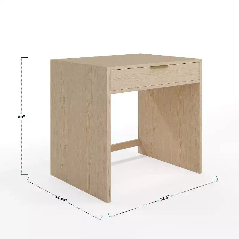 Martha Stewart Kayden Home Office Modular Single-Drawer Desk with 2 Tier Shelf and 3 Drawer File Cabinet