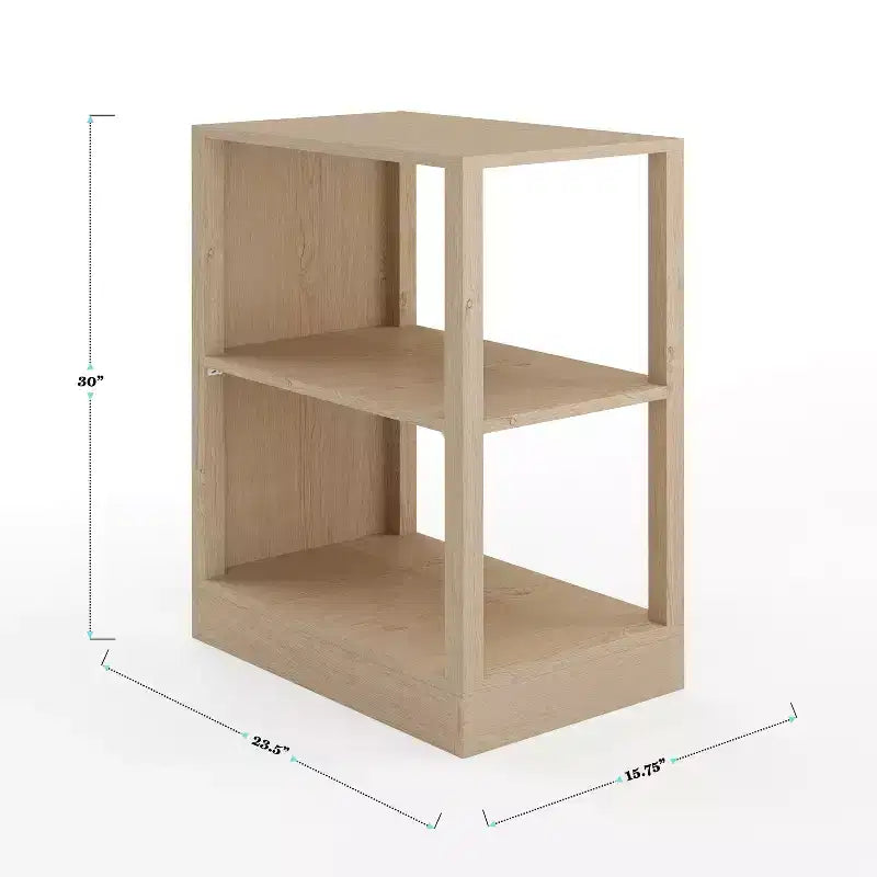 Martha Stewart Kayden Home Office Modular Single-Drawer Desk with 2 Tier Shelf and 3 Drawer File Cabinet