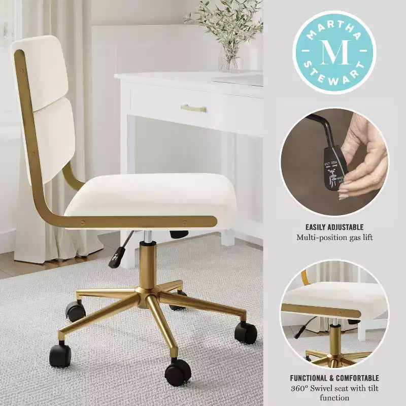 Martha Stewart Lulu Upholstered Office Chair