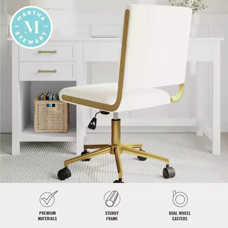 Martha Stewart Lulu Upholstered Office Chair