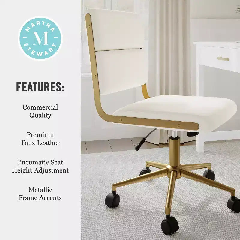 Martha Stewart Lulu Upholstered Office Chair