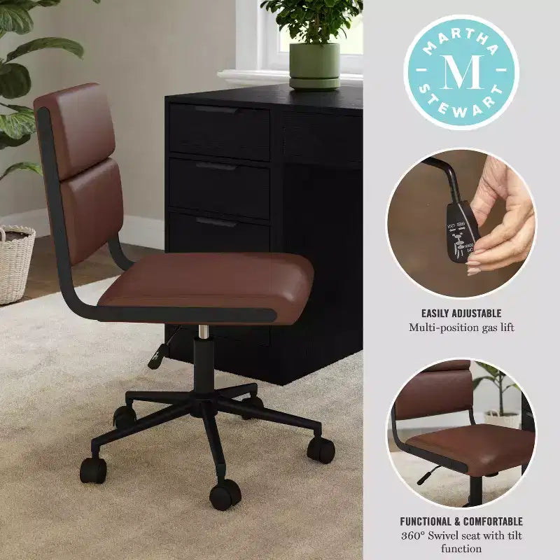 Martha Stewart Lulu Upholstered Office Chair