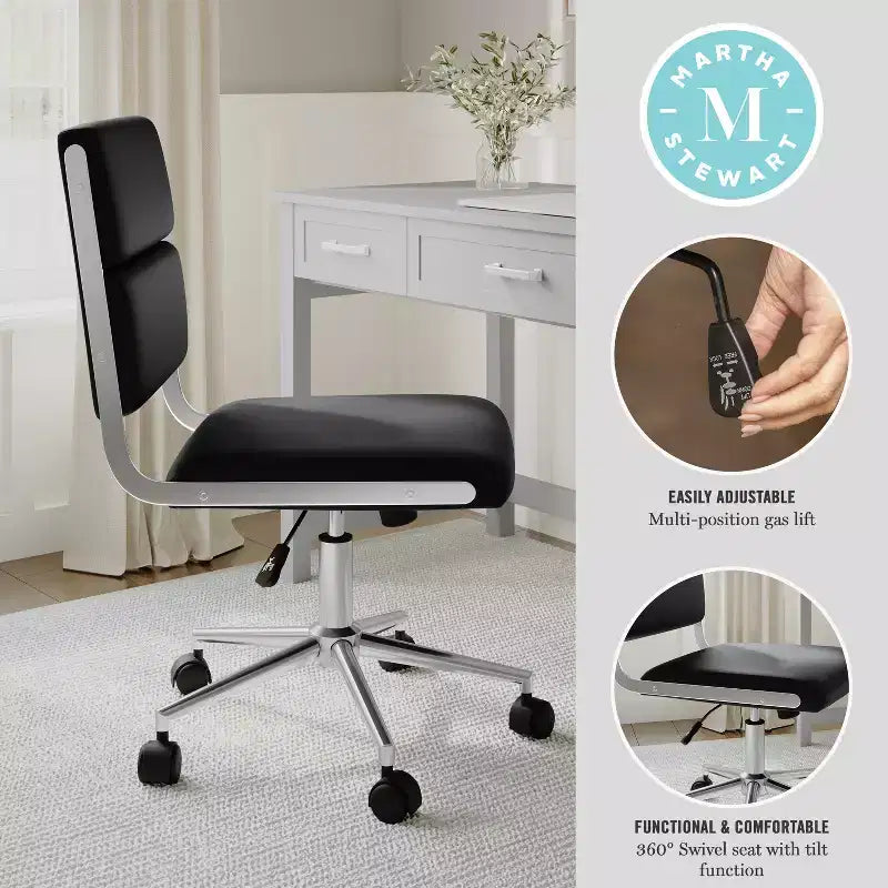 Martha Stewart Lulu Upholstered Office Chair