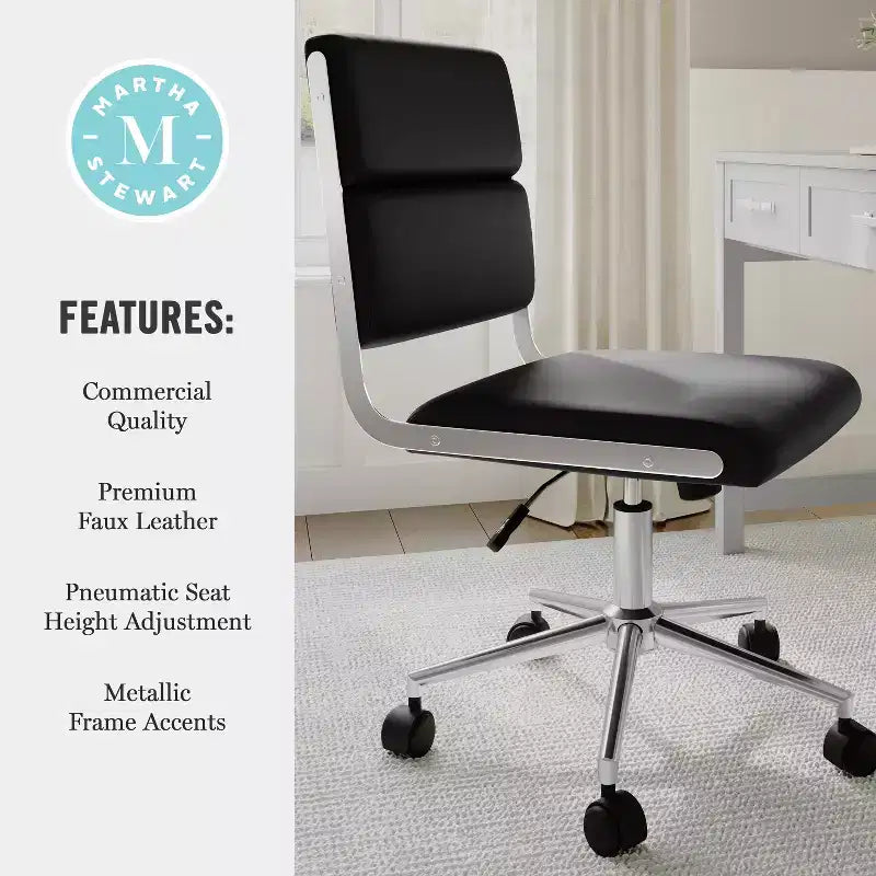 Martha Stewart Lulu Upholstered Office Chair