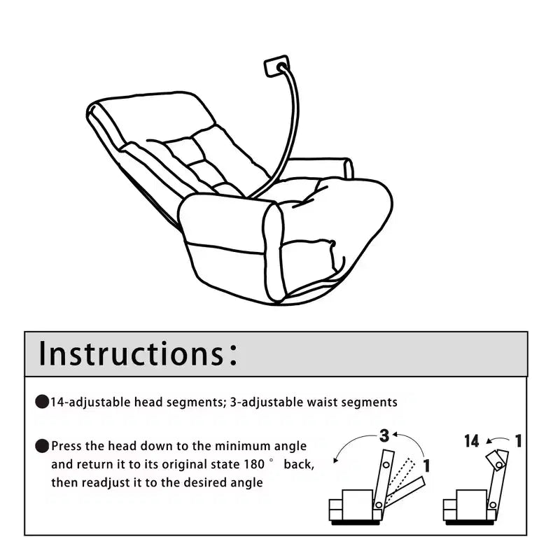 GDFStudio Dierser Modern Linen Adjustable head and waist Swivel Chairs with Mobile Phone Holder