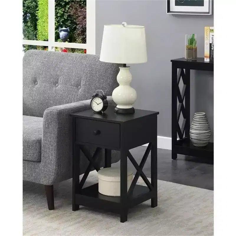 HomeStock Rectangle Wood Table Top End Table 1 -piece