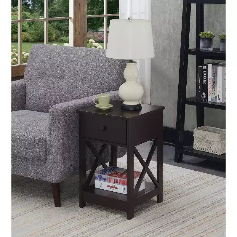 HomeStock Rectangle Wood Table Top End Table 1 -piece