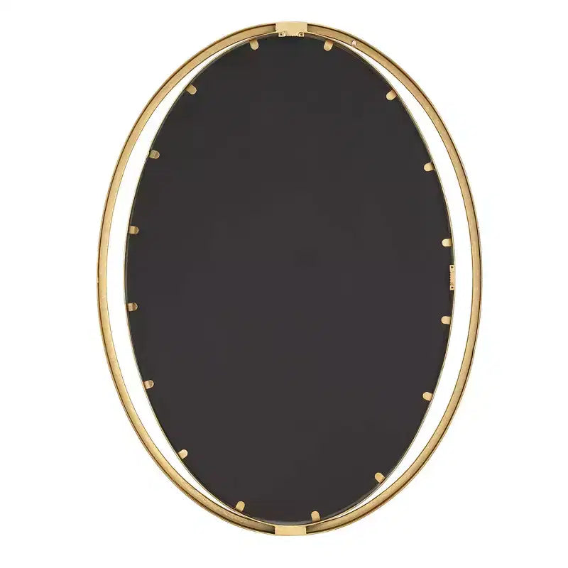 Uttermost Rhodes Metallic Gold Leaf 24 1/4 x 32 Oval Wall Mirror