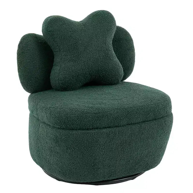 Modern 360 Swivel Lounge Armchair with Storage, Ergonomic Bucket Seat, 300 LBS Support, Easy Assembly, for Living Room, Bedroom, Office