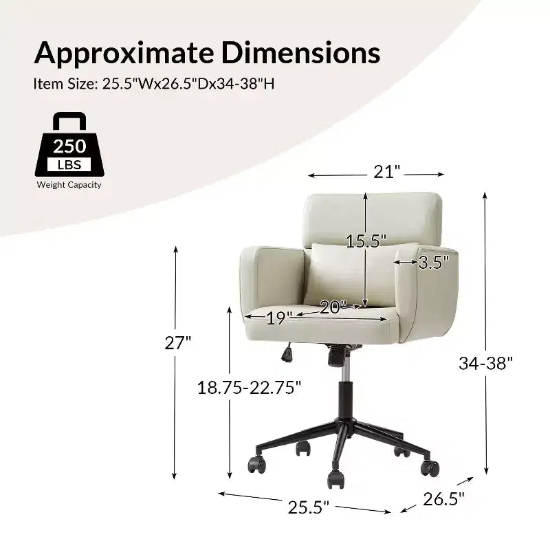 Valerie Mid-century Modern Office Chair|HULALA HOME