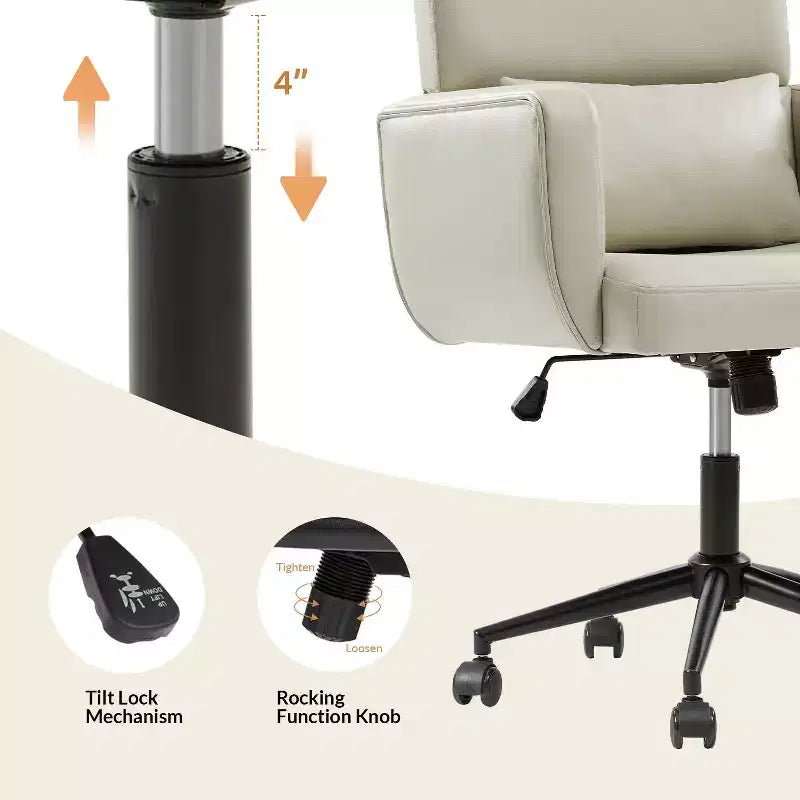 Valerie Mid-century Modern Office Chair|HULALA HOME