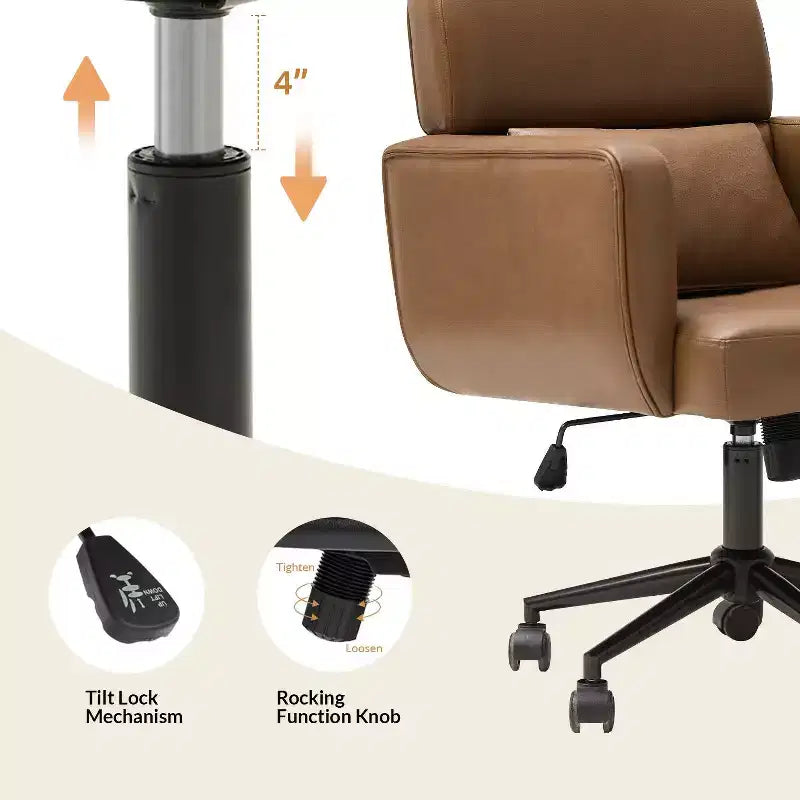 Valerie Mid-century Modern Office Chair|HULALA HOME